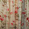 Balmoral Floral Print Tailored Panel Curtain 48-Inch-by-84-Inch - Red/Yellow