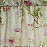 Ellis Curtain Balmoral High Quality Room Darkening Solid Color floral print fabric Window Valance - 48 x15" Lilac