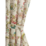 Ellis Curtain 100% Polyester Brissac Rod Pocket Tailored Grapevine and Check Pattern Curtain Panel Pair 70" x 63" Red