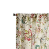 Ellis Curtain 100% Polyester Brissac Rod Pocket Tailored Grapevine and Check Pattern Curtain Panel Pair 70" x 63" Red