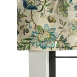 Ellis Curtain 100% Polyester Brissac Rod Pocket Tailored Colrful Jacobean Pattern Window Valance 70" x 15" Blue