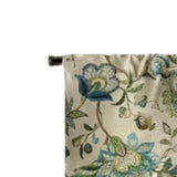 Ellis Curtain 100% Polyester Brissac Rod Pocket Tailored Colrful Jacobean Pattern Window Valance 70" x 15" Blue