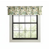 Ellis Curtain 100% Polyester Brissac Rod Pocket Tailored Colrful Jacobean Pattern Window Valance 70" x 15" Blue