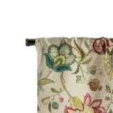 Ellis Curtain 100% Polyester Brissac Rod Pocket Tailored Colrful Jacobean Pattern Window Valance 70" x 15" Red