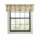 Ellis Curtain 100% Polyester Brissac Rod Pocket Tailored Colrful Jacobean Pattern Window Valance 70" x 15" Red
