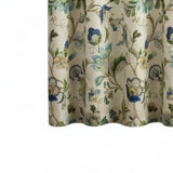 Ellis Curtain 100% Polyester Brissac Colrful Jacobean Pattern Grommet Curtain Panel Lined Blue