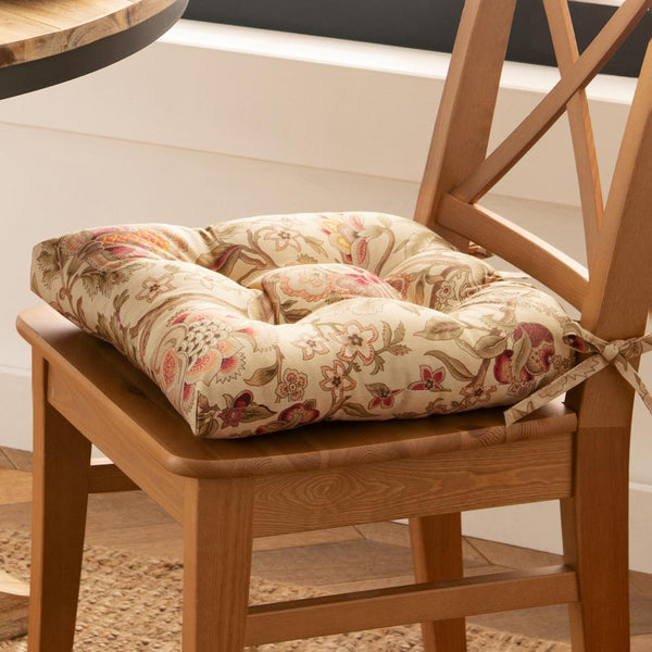 Ellis Curtain Regency Jacobean Floral Soft Reversible Chair Polyester Fill Cushi