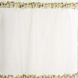 Ellis Curtain Clarice High Quality 2-Piece Leafy Branch Patterned Ruffled Tier Pair Window Curtains - 58 x24" Violet