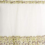 Ellis Curtain Clarice High Quality 2-Piece Leafy Branch Patterned Ruffled Tier Pair Window Curtains - 58 x30" Violet