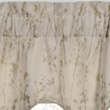 Ellis Curtain Meadow High Quality Room Darkening Solid Natural Color Lined Scallop Window Valance - 50 x15", Linen