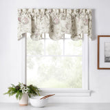 Ellis Curtain 48% Cotton 52% Polyester Abigail Traditional Hydrangea Pattern Scallop Window Valance 70" x 17" Lilac