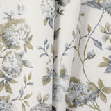 Ellis Curtain 48% Cotton 52% Polyester Abigail Traditional Hydrangea Pattern Scallop Window Valance 70" x 17" Porcelain