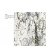 Ellis Curtain 48% Cotton 52% Polyester Abigail Traditional Hydrangea Pattern Scallop Window Valance 70" x 17" Porcelain