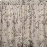 Ellis Curtain Abigail Design Printed Room Darkening 2-Piece Window Rod Pocket Pair Set With 2 Tiers - 56x24" - 56" x 24" Lilac