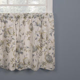 Ellis Curtain Abigail Design Printed Room Darkening Window Rod Pocket Pair Set With 2 Tiers - 2-Piece - 56x24", Porcelain