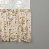 Ellis Curtain Abigail Design Printed Room Darkening Window Rod Pocket Pair Set With 2 Tiers - 2-Piece - Multi