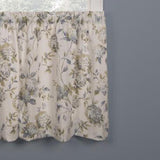Ellis Curtain Abigail Design Printed Room Darkening 2-Piece Window Rod Pocket Pair Set With 2 Tiers - 56x36", Porcelain