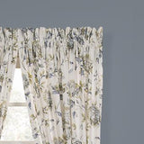 Ellis Curtain Abigail Design Printed Room Darkening 2-Piece Window Rod Pocket Pair Set with 2 Tiers - 56x24