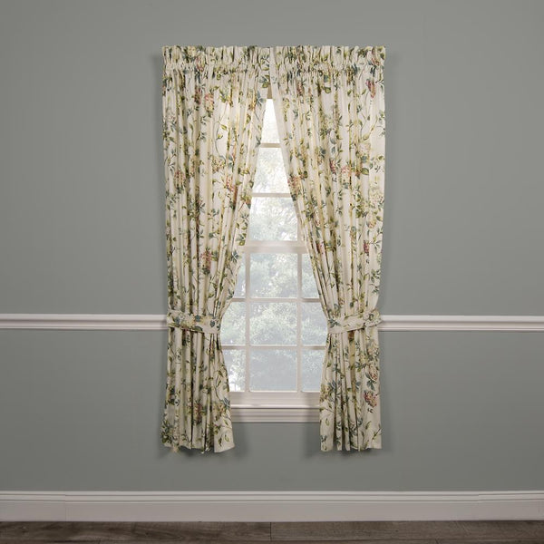 Ellis Curtain Abigail 100 Percent High Quality 2-Piece Window Rod Pocket Panel P