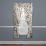 Ellis Curtain Abigail High Quality Window Rod Pocket Panel Pairs With 2 Tie Backs - 2-Piece - 90x84", Porcelain