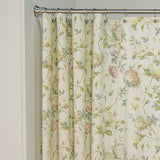 Ellis Curtain Abigail Classic Floral Design Button Holes Shower Curtain 72" x 72" Multicolor