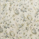 Ellis Curtain Abigail Classic Floral Design Button Holes Shower Curtain 72" x 72" Porcelain