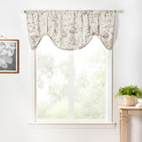 Ellis Curtain 48% Cotton 52% Polyester Abigail Traditional Hydrangea Pattern Tie Up Window Valance 60" x 22" Lilac