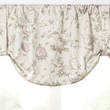 Ellis Curtain 48% Cotton 52% Polyester Abigail Traditional Hydrangea Pattern Tie Up Window Valance 60" x 22" Lilac