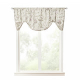 Ellis Curtain 48% Cotton 52% Polyester Abigail Traditional Hydrangea Pattern Tie Up Window Valance 60" x 22" Lilac