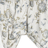 Ellis Curtain 48% Cotton 52% Polyester Abigail Traditional Hydrangea Pattern Tie Up Window Valance 60" x 22" Porcelain
