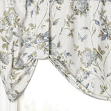 Ellis Curtain 48% Cotton 52% Polyester Abigail Traditional Hydrangea Pattern Tie Up Window Valance 60" x 22" Porcelain