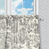Ellis Curtain Victoria Park Toile Design Printed Room Darkening 2-Piece Window Rod Pocket Pair