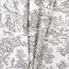 Ellis Curtain 100% Cotton Victoria Park Toile Bradford Shaped Window Valance With Print over Solid 70