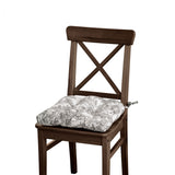 Ellis Curtain 100% Cotton Victoria Park Toile Poly Filled Chair Pad 15" x 14" Grey