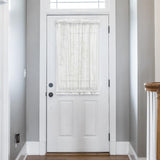 Ellis Curtain Cotton Voile 1.5" Rod Pocket Semi Sheer Door Curain Panel White