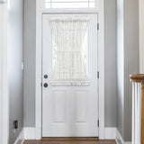 Ellis Curtain Cotton Voile 1.5" Rod Pocket Semi Sheer Door Curain Panel White