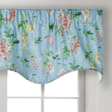 Ellis Curtain Wisteria Lined Light Blocking Window Scallop Valance - 50x15" Turquoise