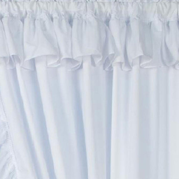 Ellis Curtain 2-Piece Ruffled Priscilla Window Curtain Panel Pair with ties - 80