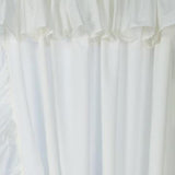 Ellis Curtain 2-Piece Ruffled Priscilla Window Curtain Panel Pair with ties - 80x72" Natural