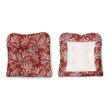Ellis Curtain Lexington Leaf Pattern on Colored Ground Chair Pad Brick
