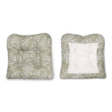 Ellis Curtain Lexington Leaf Pattern on Colored Ground Chair Pad Sage