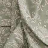 Ellis Curtain Lexington Leaf Pattern on Colored Ground Curtain Tiers Sage