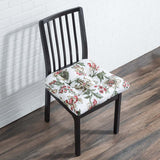 Ellis Curtain Madison Floral Design Printed Natural Ground Non-Skid Backing Chair Pad Brick