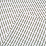 Ellis Curtain Plaza Classic Ticking Stripe Printed on 1.5" Rod Pocket Natural Ground Tailored Valance 58" x 15" Sage