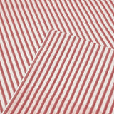 Ellis Curtain Plaza Classic Ticking Stripe Printed on Natural Ground Non Skid Backing Chair Pad Brick
