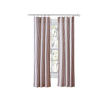 Ellis Curtain Plaza Classic Ticking Stripe Printed on Natural Ground Tailored Panel Pair with Tiebacks Brick