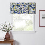 Ellis Curtain Regency Straight 3" Rod Pocket Valances for Windows 50" x 15" Blue