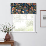 Ellis Curtain Regency Straight 3" Rod Pocket Valances for Windows 50" x 15" Navy