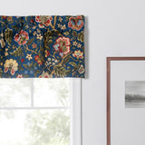 Ellis Curtain Regency Straight 3" Rod Pocket Valances for Windows 50" x 15" Navy