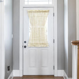 Ellis Curtain Shadow Stripe 1.5" Rod Pocket Semi Sheer Door Curtain Panel Natural